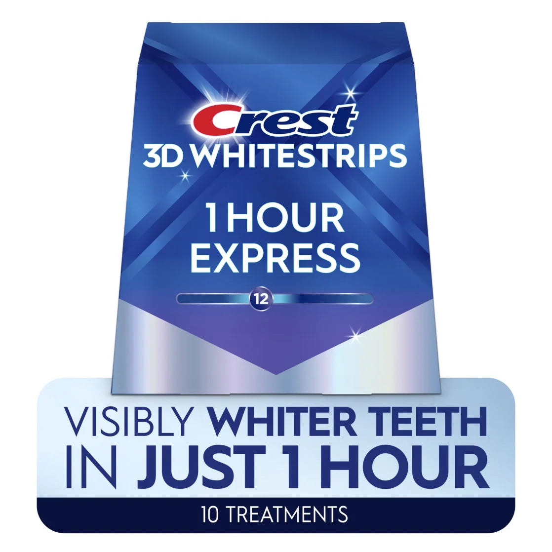 Crest 3D Whitestrips 1-Hour Express At-home Teeth Whitening Kit Level 12