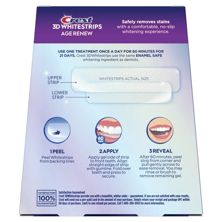 Crest 3D White Age Renew White Strips Level 25