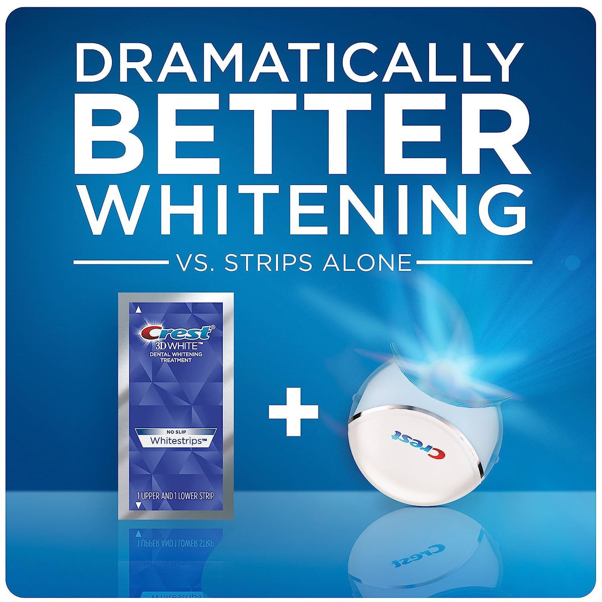 Crest 3D White Whitestrips With Light, Teeth Whitening Kit