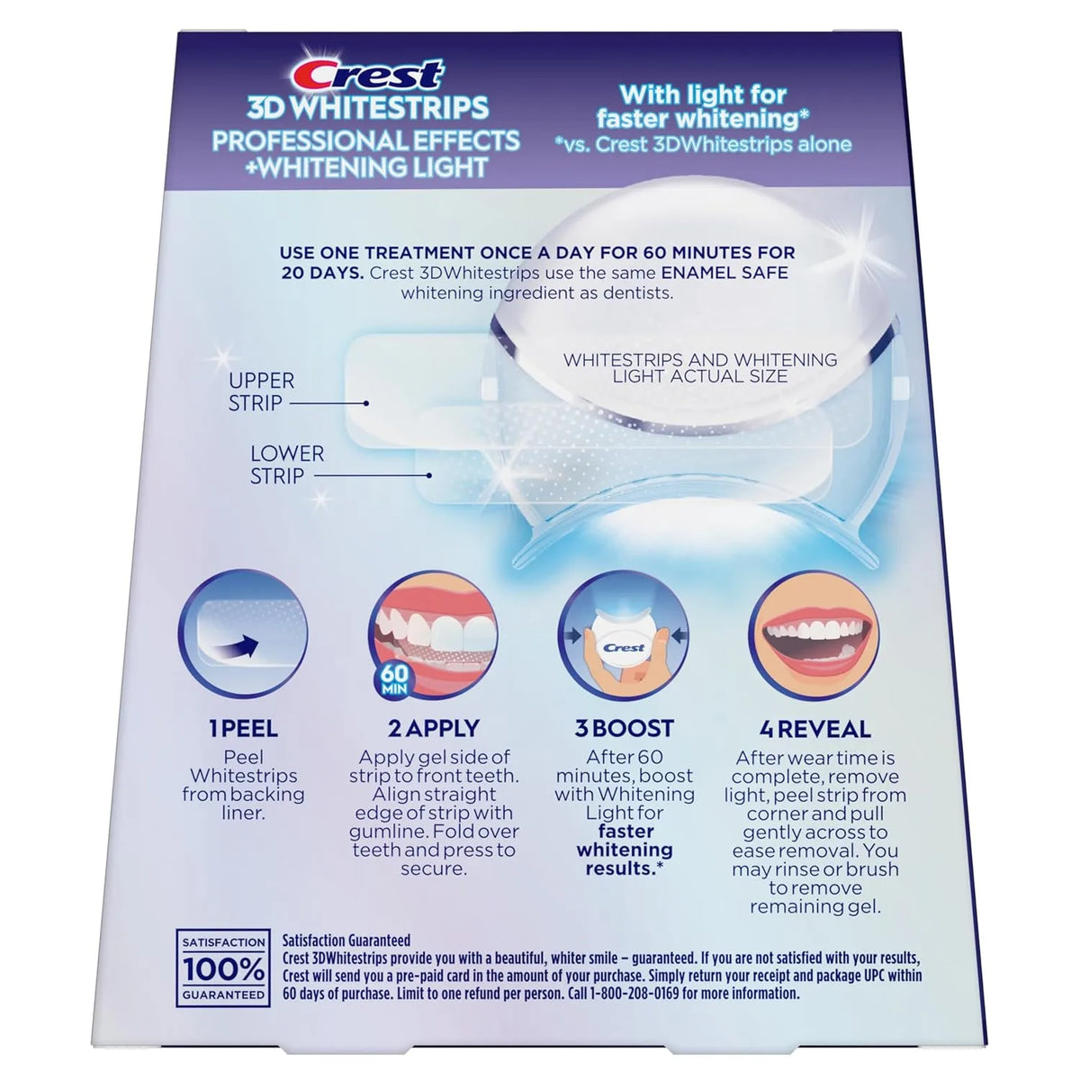 Crest 3D Whitestrips Professional Effects + LED Light Kit Level 34